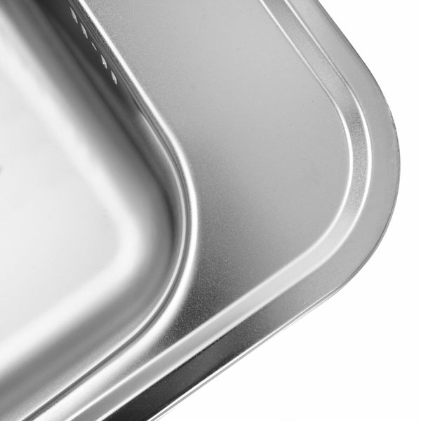 Кухонна мийка з нержавіючої сталі Platinum САТИН 4947 (0,8/180 мм) 11629 фото