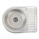 Кухонна мийка з нержавіючої сталі Platinum ДЕКОР 5844 (0,8/180 мм) 11468 фото 1