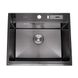 Мийка для кухні чорна з нержавійки з PVD покриттям багатофункціональна Nett NB-5747 64 фото 9