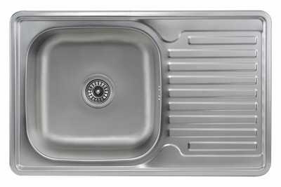 Кухонна мийка з нержавіючої сталі Platinum САТИН 7850 (0,8/180 мм) 11492 фото