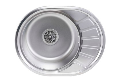 Кухонна мийка з нержавіючої сталі Platinum САТИН 5745 (0,8/180 мм) 11659 фото