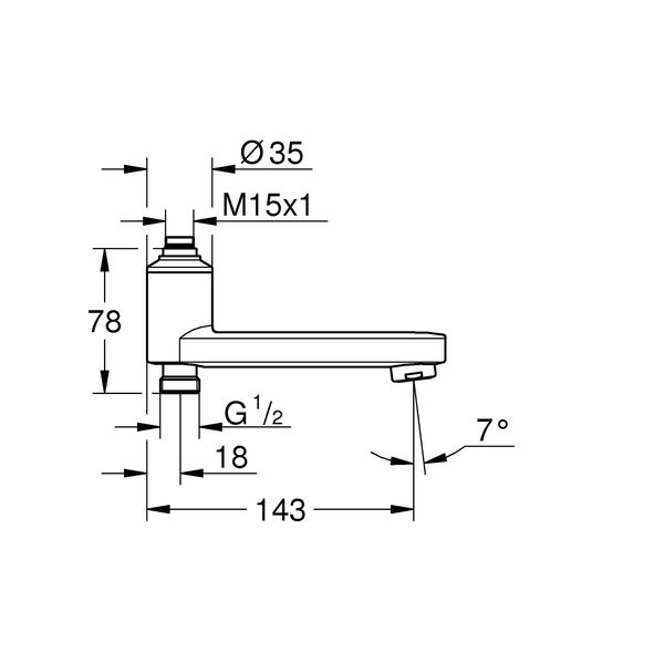 Излив со встроенным переключателем Grohe QuickFix 134502430 CV032188 фото