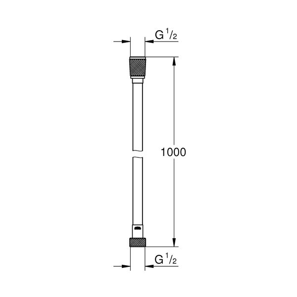 Шланг для душа Grohe VitalioFlex Silver TwistStop 1000 мм 22111000 CV032472 фото