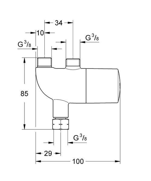 Grohtherm Micro термостат для установки під раковиною (34487000) 34487000 фото
