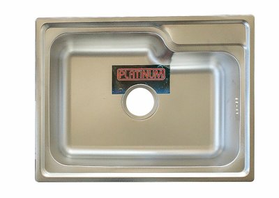 Кухонна мийка з нержавіючої сталі Platinum ДЕКОР 5845 (0,8/180 мм) 11511 фото