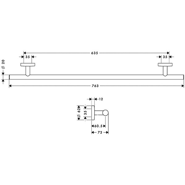 Тримач для рушників Hansgrohe Logis 40516000 SD00031964 фото