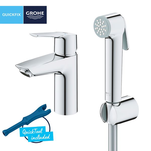 Набір для гігієнічного душу зі змішувачем Grohe QuickFix Start S-Size 23123003 CV030576 фото