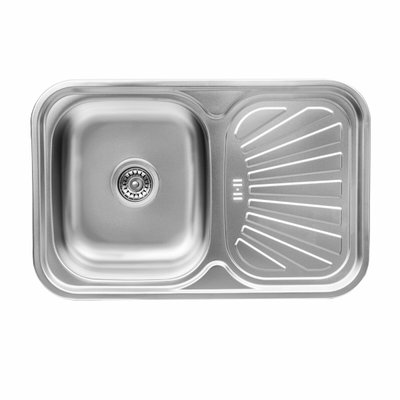 Кухонна мийка з нержавіючої сталі Platinum САТИН 7549 (0,8/180 мм) 11523 фото
