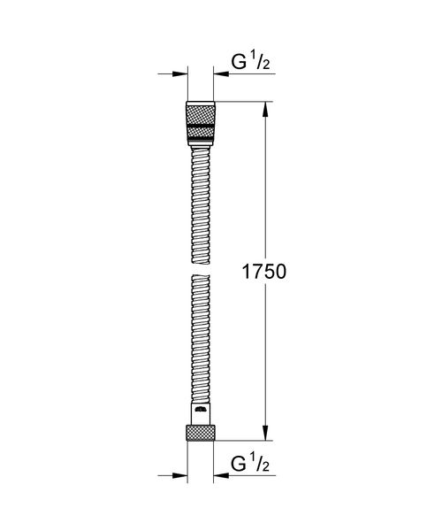Rotaflex Metal Longlife Металевий душовий шланг 1750 мм (28025000) 28025000 фото