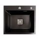 Мийка Platinum Handmade PVD HSBB 50*45 чорна (квадратний сифон 3,0/1,0) 37668 фото 1