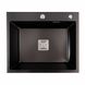 Кухонна мийка Platinum Handmade 60*50 (600x500x230 мм) PVD чорна HSB 37670 фото 1