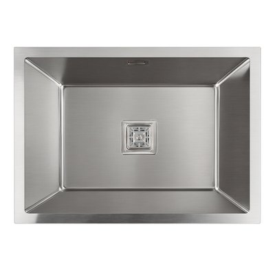 Кухонная мойка Platinum 58*43 нержавейка монтаж под столешницу HSB (квадратный сифон 3,0/1,0) 37675 фото