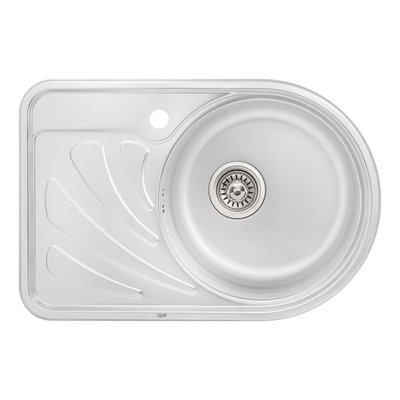Кухонна мийка Qtap 6744R 0,8 мм Satin (QT6744RSAT08) SD00041005 фото
