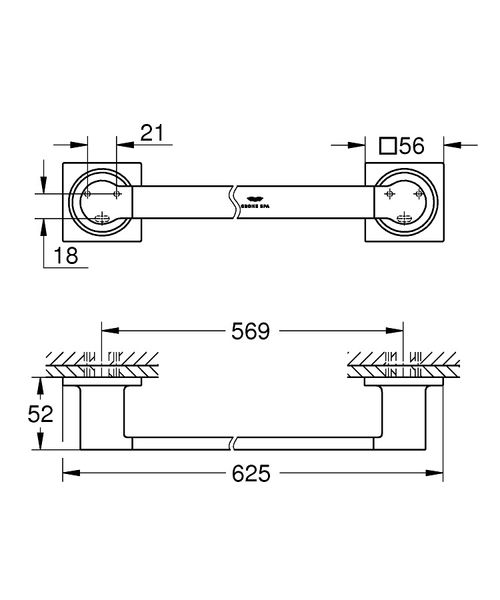 Allure New Тримач для банного рушника 600 мм (40341001) 40341001 фото