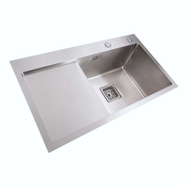 Комплект кухонної мийки Platinum Handmade 780х430х220 R pl23582 фото