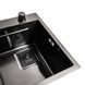 Кухонна мийка 75*45A PVD чорна Platinum Handmade "ВОДОСПАД" 40415 фото 3