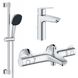 Комплект смесителей для ванной комнаты с термостатом Grohe QuickFix UA202304TS CV030620 фото 2