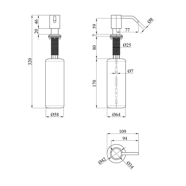 Комплект кухонной мойки KRP ESG Gebürstet - 7843ZHM GRA ST30243 фото