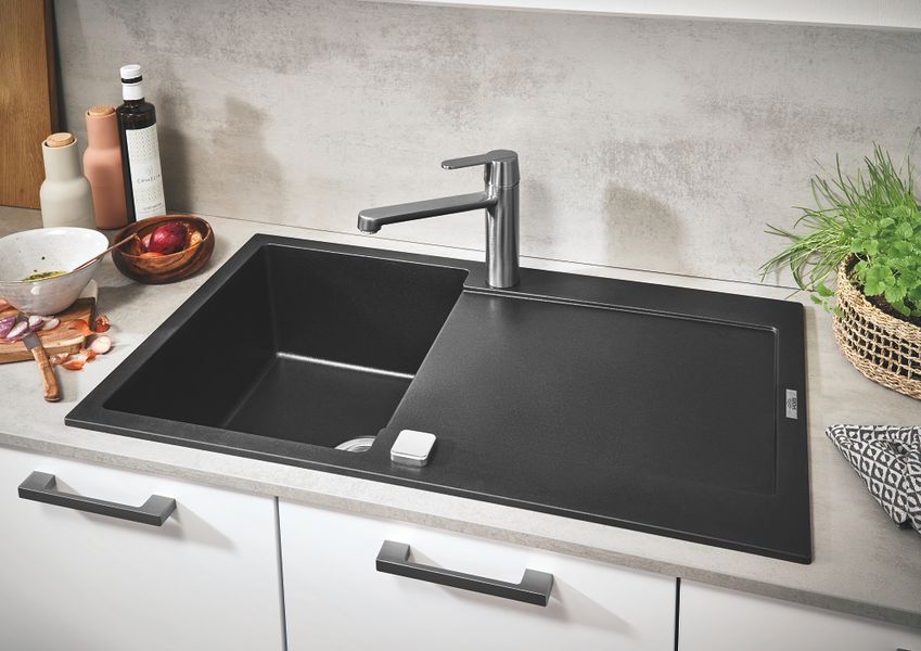 Мийка для кухні 860 х 500 мм, Granite Black (31644AP0) 31644AP0 фото