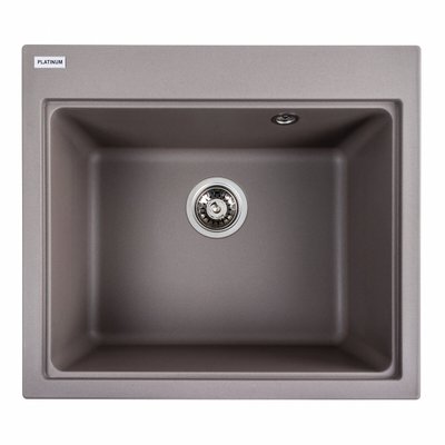 Гранітна мийка для кухні Platinum 5852 VESTA матова Дюна 41625 фото