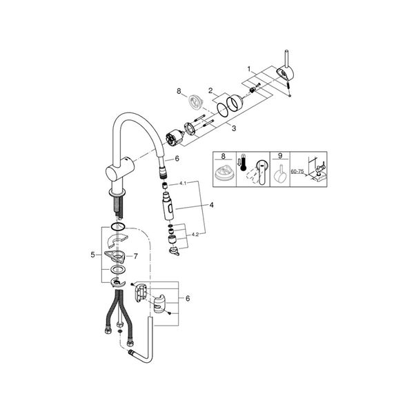 Змішувач для кухні Grohe Minta 32321002 CV030530 фото