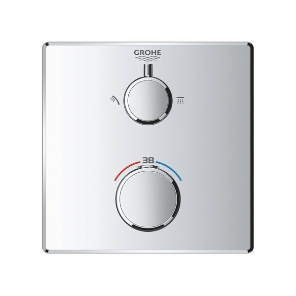 Grohtherm Термостат для душу з перемикачем на 2 положення верхній/ручний душ (24079000) 24079000 фото