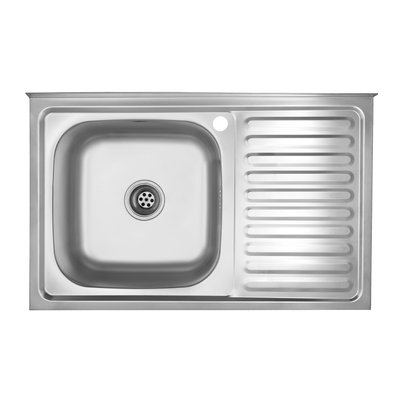 Накладная кухонная мойка Kroner KRP Satin - 5080L (0.8 мм) CV022820 фото