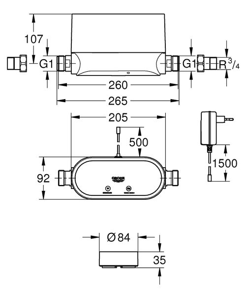 Sense Set Інтелектуальний контролер води з 3-ма датчиками (22502LN1) 22502LN1 фото