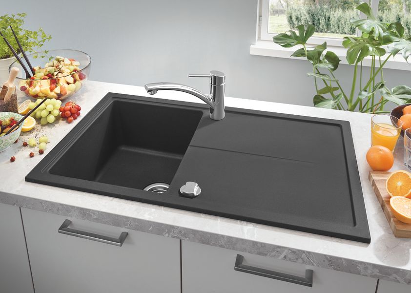 Мийка для кухні 860 х 500 мм, Granite Black (31640AP0) 31640AP0 фото