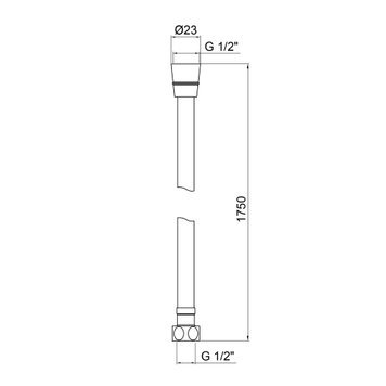 Шланг Lidz Niagara 09 1,75 м LDNIA09CRM35459 Chrome SD00041563 фото