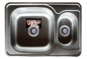Кухонна мийка з нержавіючої сталі Platinum 7050D САТИН (0,8/180 мм) 11576 фото