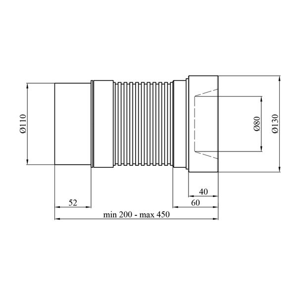 Гофра для унітазу Kroner KRP - GA110P CV033593 фото