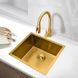 Золота мийка для кухні з нержавійки 50 см під стільницю Nett NG-5045 81 фото 2