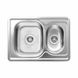 Кухонна мийка з нержавіючої сталі Platinum ДЕКОР 7050D (0,8/180 мм) 11583 фото 1