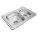Кухонна мийка з нержавіючої сталі Platinum ДЕКОР 7050D (0,8/180 мм) 11583 фото 2