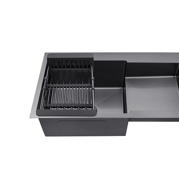 Комплект кухонної мийки KRP Schwarze - 7848LHM PVD - FlexFlow ST438391 фото