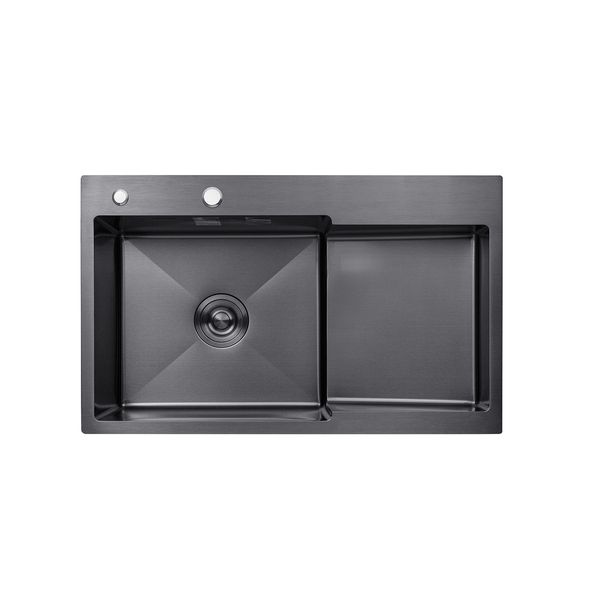 Комплект кухонної мийки KRP Schwarze - 7848LHM PVD - FlexFlow ST438391 фото