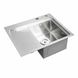Кухонна мийка Platinum Handmade 580х480х220 R нержавійка (товщина 3,0/1,5 мм корзина та дозатор в комплекті) 23583 фото 2