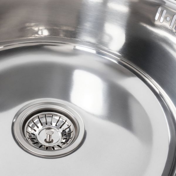Кухонна мийка з нержавіючої сталі Platinum 7750 ПОЛІРОВКА (0,8/180 мм) 11588 фото