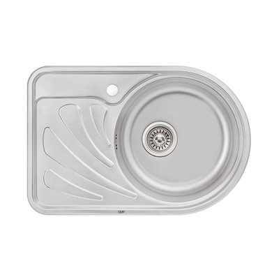 Кухонна мийка Qtap 6744R 0,8 мм Micro Decor (QT6744RMICDEC08) SD00044184 фото
