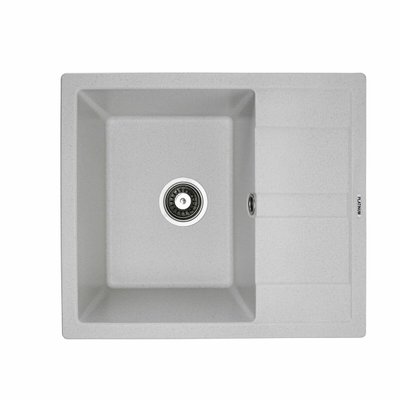 Гранітна мийка для кухні Platinum 5851 ARIA матова Біла в крапку 3991 фото