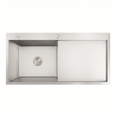 Кухонна мийка Platinum Handmade 1000х500 L (з кріпленням + повна комплектація) 36696 фото