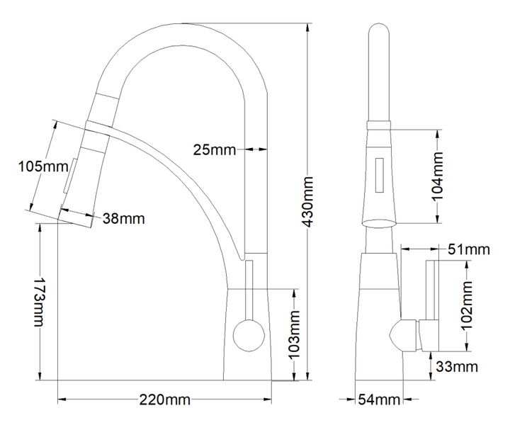 Смеситель для кухни с гибким изливом Pllenó FlexFlow ST4302 ST430002 фото