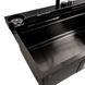 Кухонна мийка 75*46D PVD чорна Platinum Handmade "ВОДОСПАД" 42132 фото 4