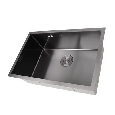 Чорна мийка для кухні з нержавійки з PVD покриттям Nett NB-6845 74 фото