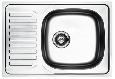 Кухонна мийка з нержавіючої сталі Platinum 7050 ДЕКОР (0,8/180 мм) 11480 фото