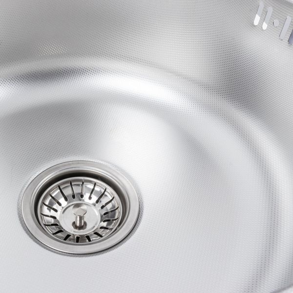 Кухонна мийка з нержавіючої сталі Platinum ДЕКОР 490 (0,8/180 мм) 11599 фото
