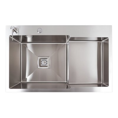 Кухонна мийка 78*50С L нержавійка Platinum Handmade (поглиблена полиця) 42177 фото
