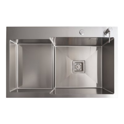 Кухонна мийка 78*50С R нержавійка Platinum Handmade (поглиблена полиця) 42178 фото