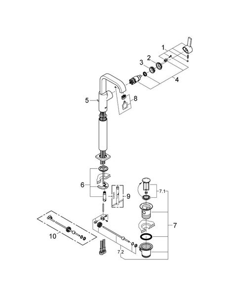 Allure Одноважільний змішувач для раковини XL-Size (32249000) 32249000 фото